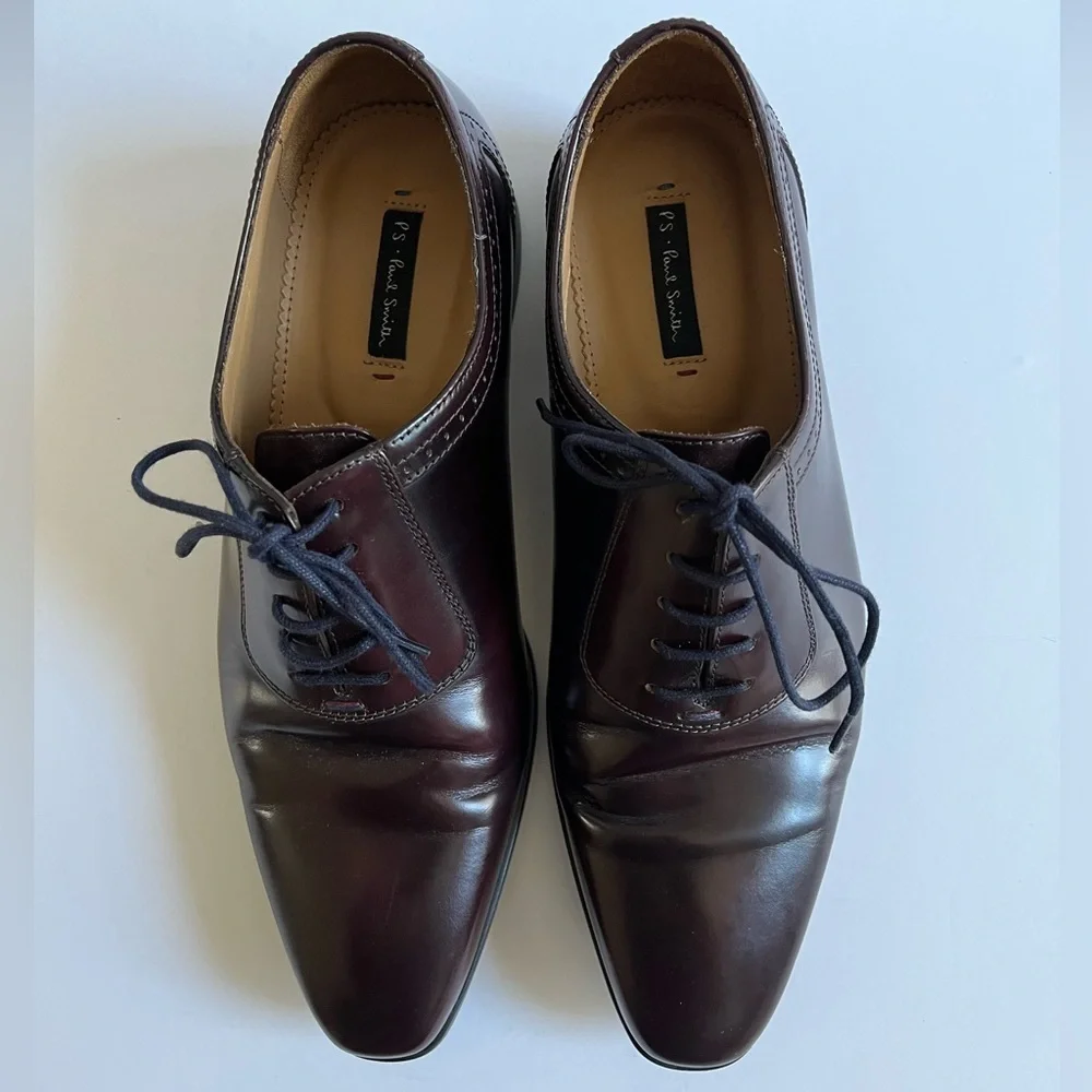 PS Paul Smith Oxford Shoes Brown Leather Lace Up Size 8